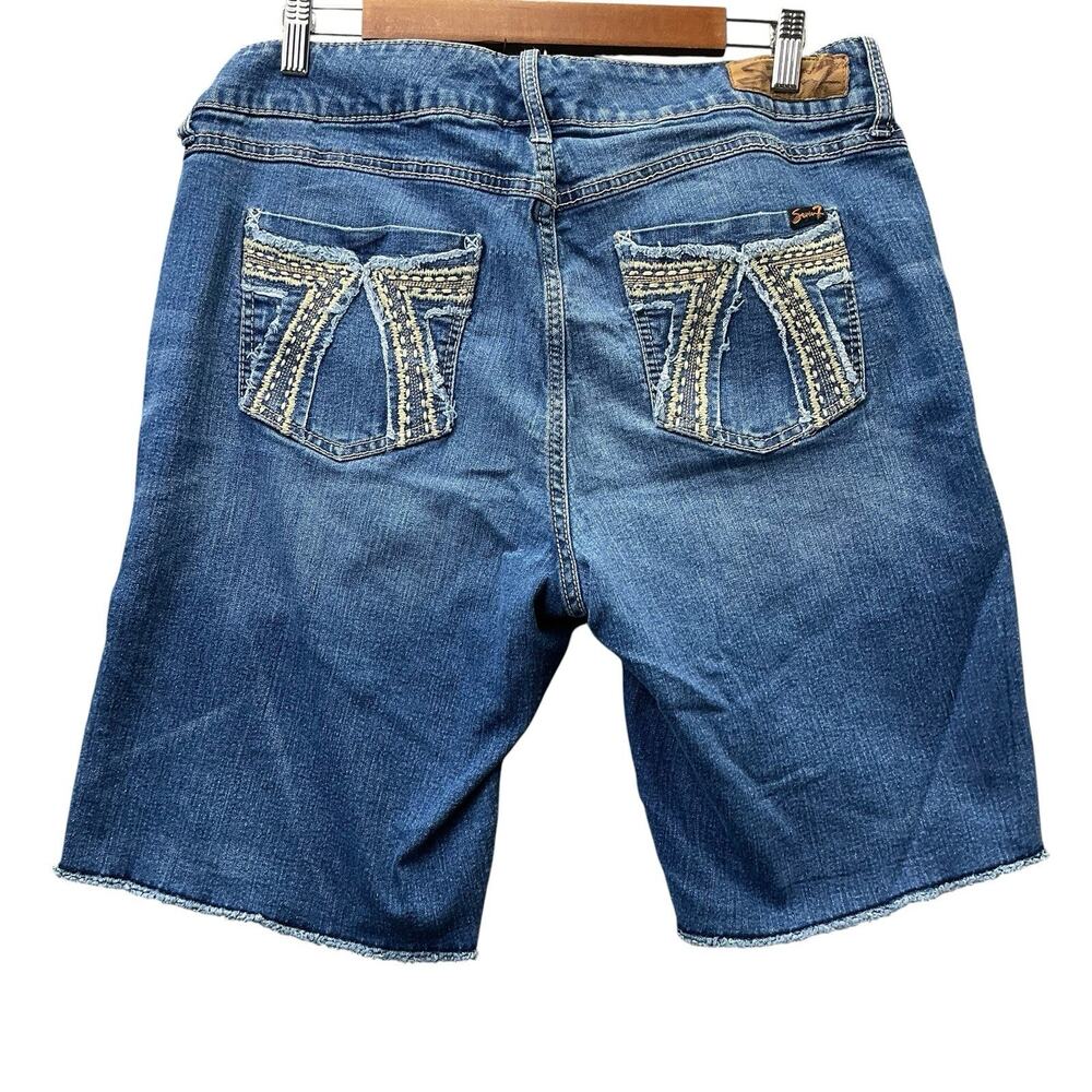 7 For All Mankind DOJO Shorts Bermuda Jean Shorts Denim Jorts Womens Lusie Sz.16